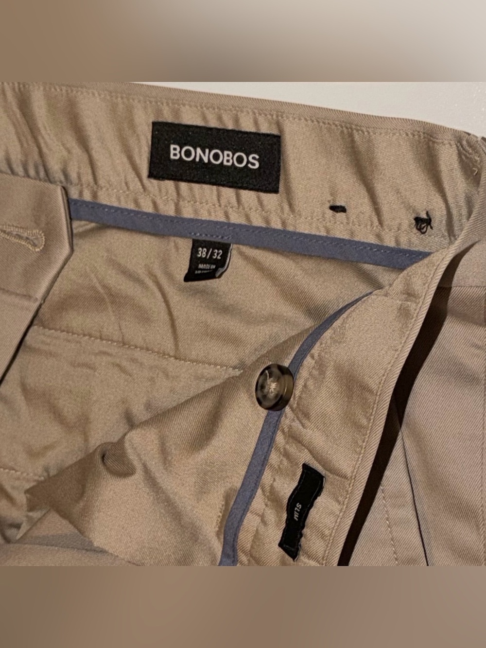 Bonobos Wednesday Pants Men 38x32 Khaki Tan Slim Fit Weekday Warrior Chino Dress - Picture 7 of 15